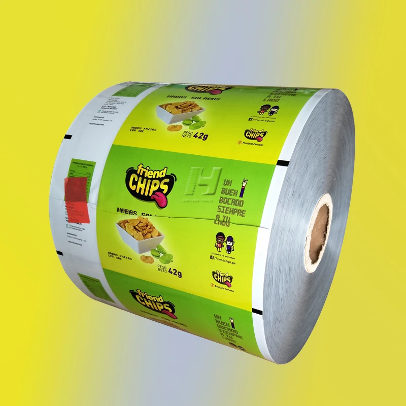 Matte OPP/AL/PE Plastic Packaging Roll Film For Crisp Biscuit Packing