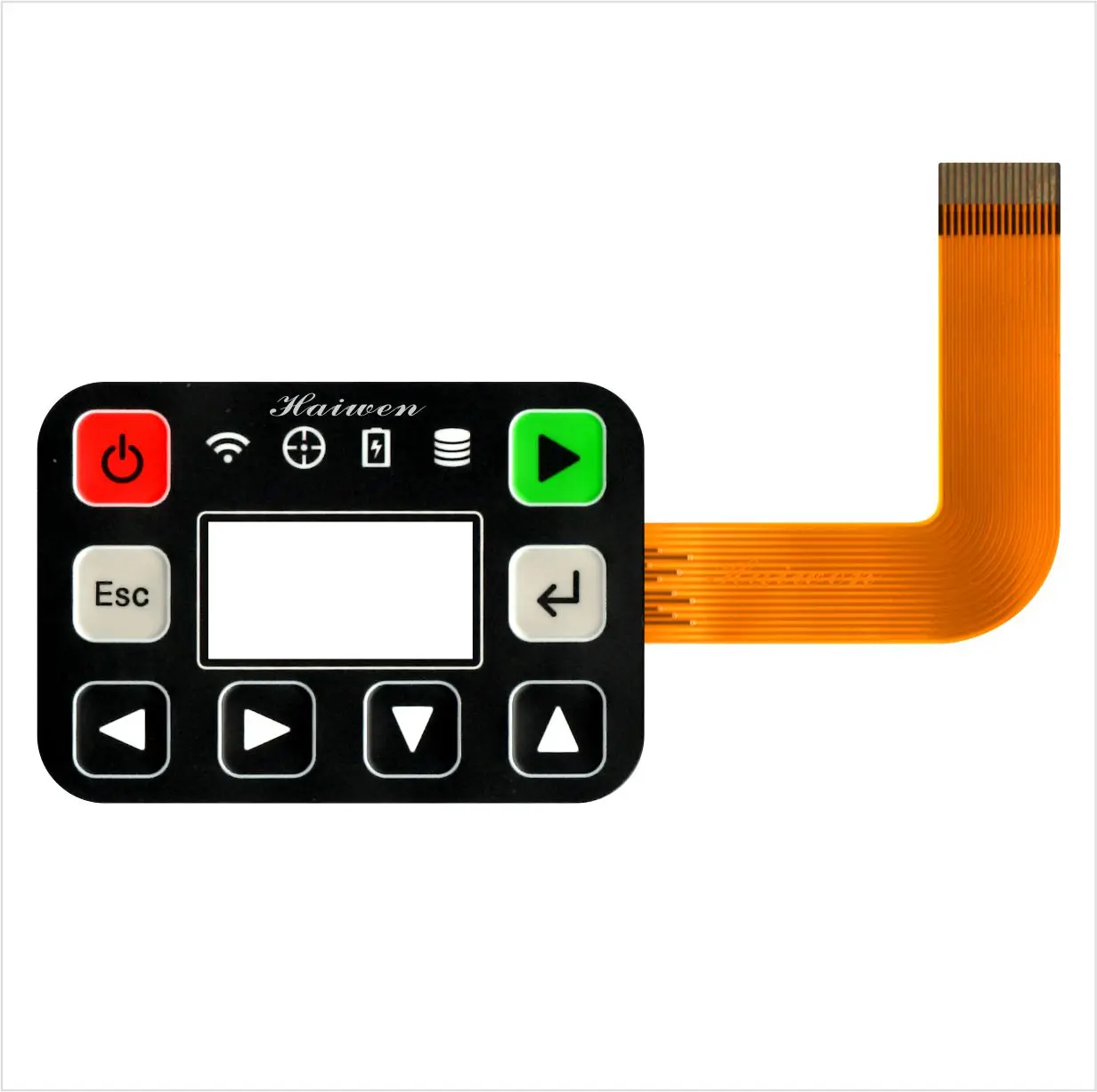 Customized graphic overlay control led membrane switch
