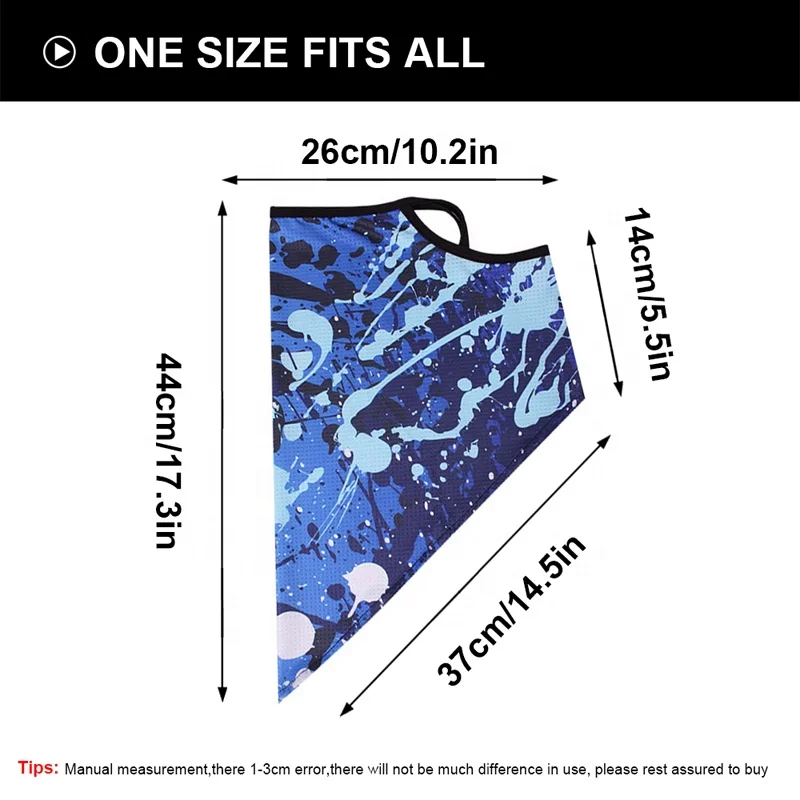 Nibao ear loop face mask bandana digital print wholesale custom bandana multifunction neck gaiter bandana buffs