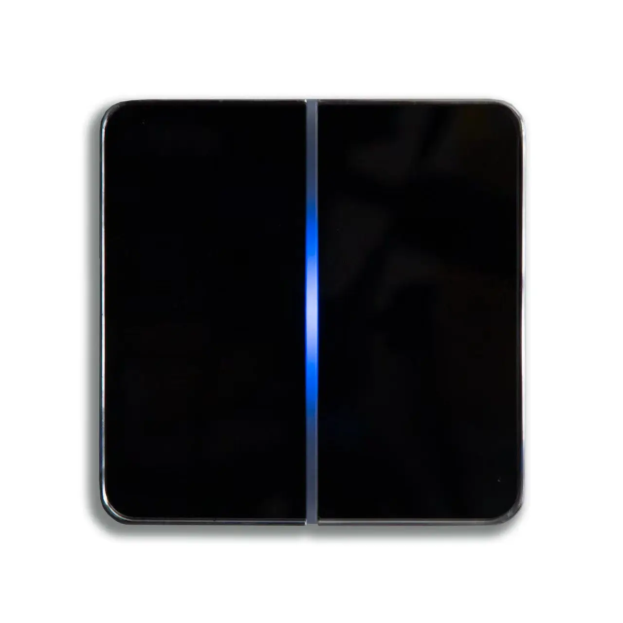 Tempered Crystal Glass Panel 2 Gang 2 Way Modbus Touch smart Sensor wall Switch For Led Light