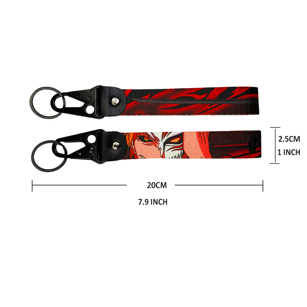Demon Slayer Custom Eagle Beak Buckle Wrist Anime Keychain Jujutsu Kaisen Character Woven Sublimated Polyester Keychain