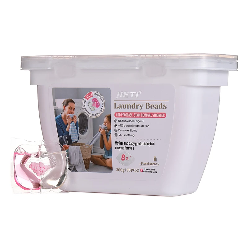 Super concentrated water soluble film  In-Wash Scent Booster 3 In 1. 10g Capsule Detergent Condensate Beads Custom Laundry Pods