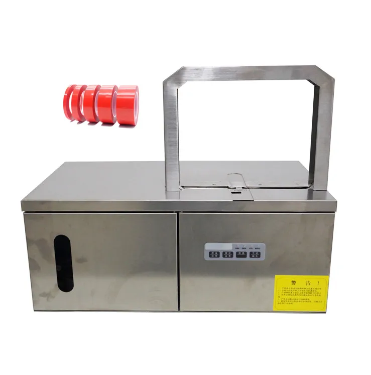 Automatic bag food cables wires vegetables wrapping opp tape papre binding machine tying equipment  SA-OP1