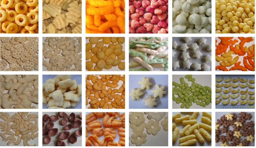Large output automatic puff corn snack making machine grain puffed snack production line