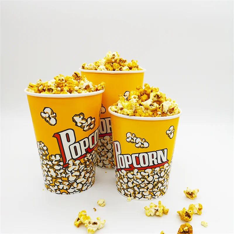 LOKYO custom design logo printed 64oz take away chicken nuggets fast food snack 32 oz paper popcorn cups bucket