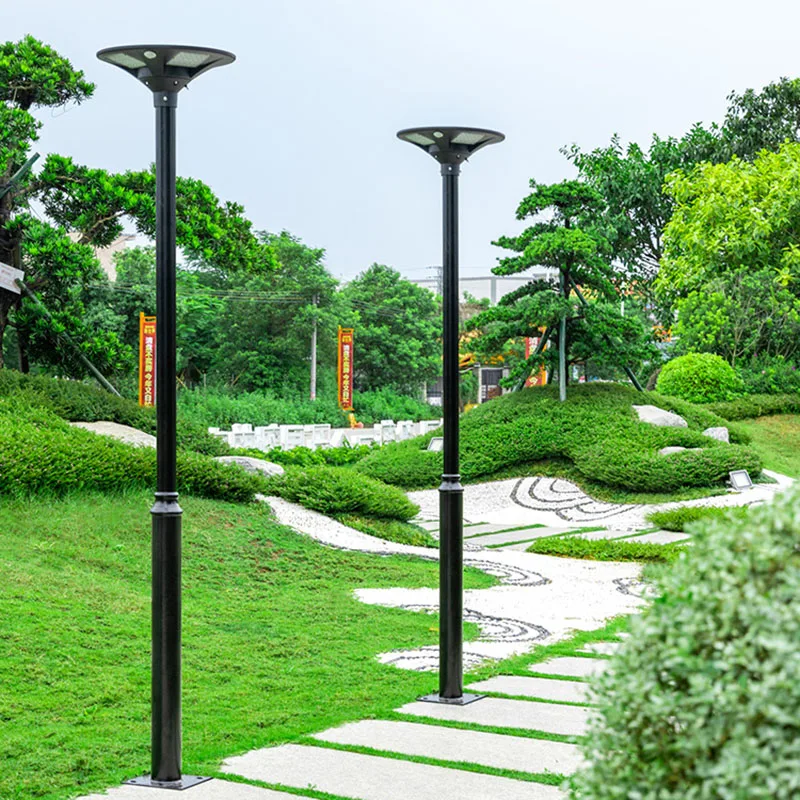 12v 40w 50w 60w 80w plate round outdoor bright led smart solar street light all in one in built solar panels for garden
