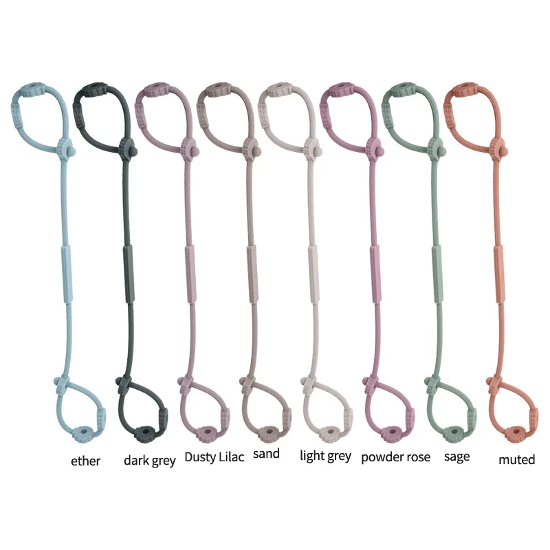 2024 New Safety Pacifier Clip Shell Toy Strap Stretchable Teether Clip Silicone Baby Toy Straps Strollers Accessory