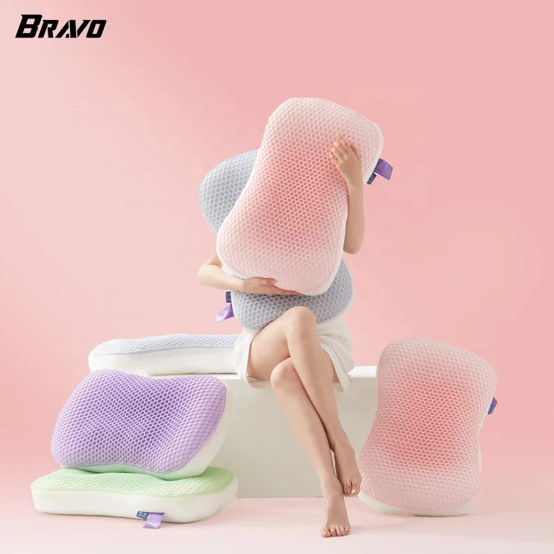 Ice Gel Cooling Pillow for Pain Relief Sleeping Neck Breathable Bed Pillows for Side Sleepers TPE Gel Pillow