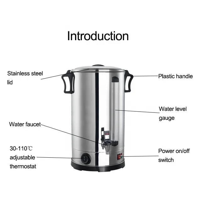 2022 upgrade Commercial Percolate Coffee Maker water boiler electric kettle for Catering