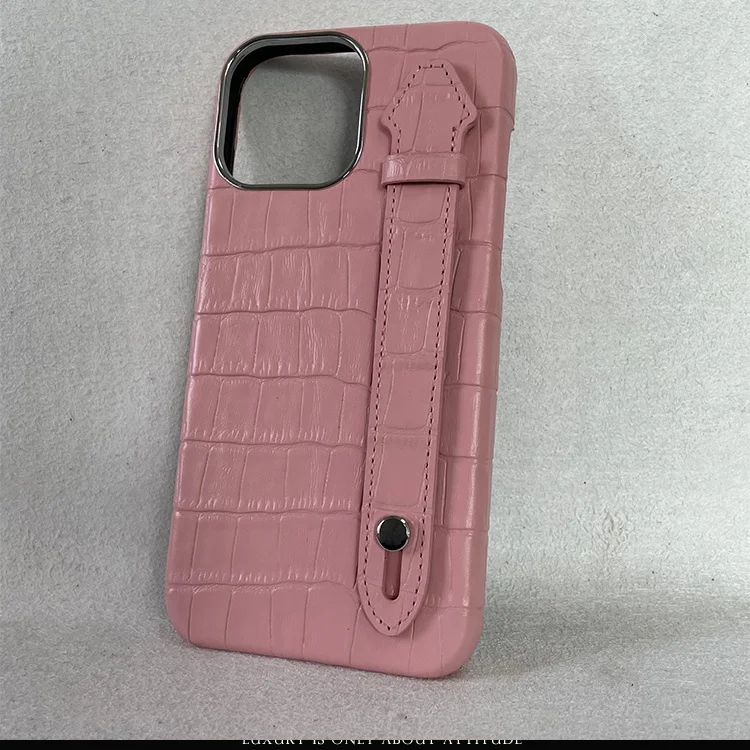 Wholesale high quality embossed crocodile leather case cover for iphone 13promax