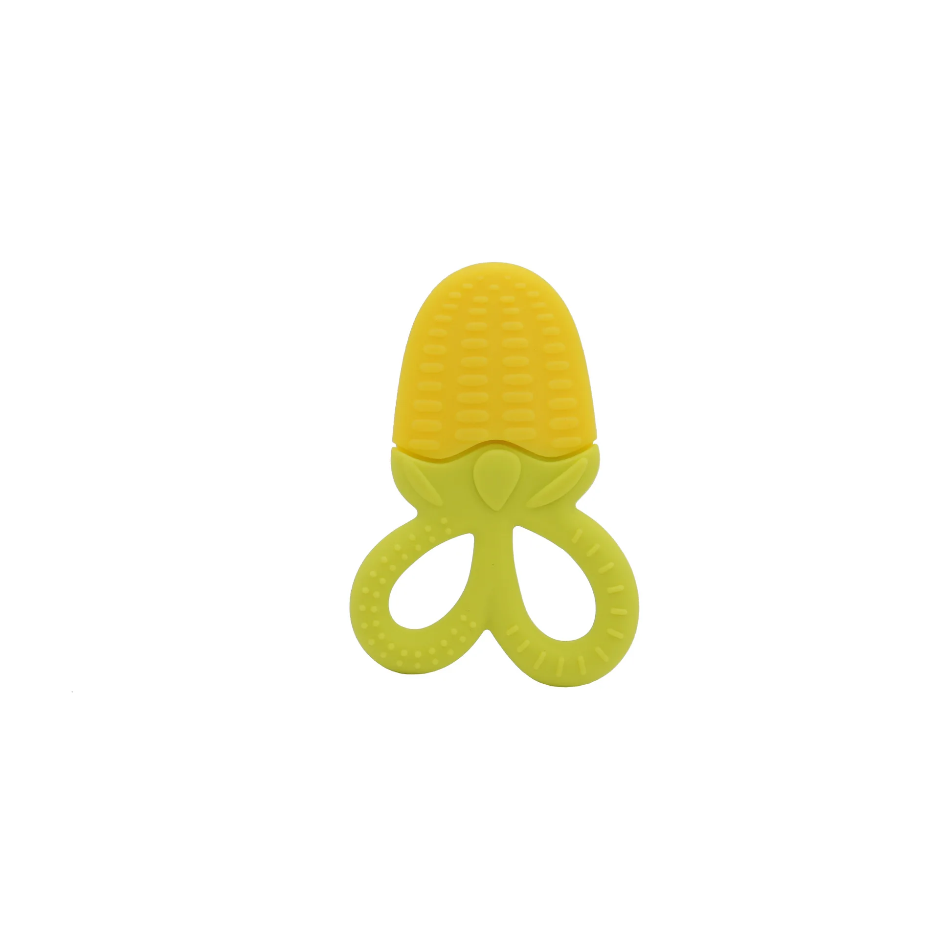 Food grade corn shape Stereo Sensory Toy silicone Teether for Babies
