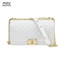 Jellyooy BEACHKINS Glossy PVC Pink Jelly Bag  Fashion Candy Color Jelly Beach Bags Ins Girl Large Crossbody Bag