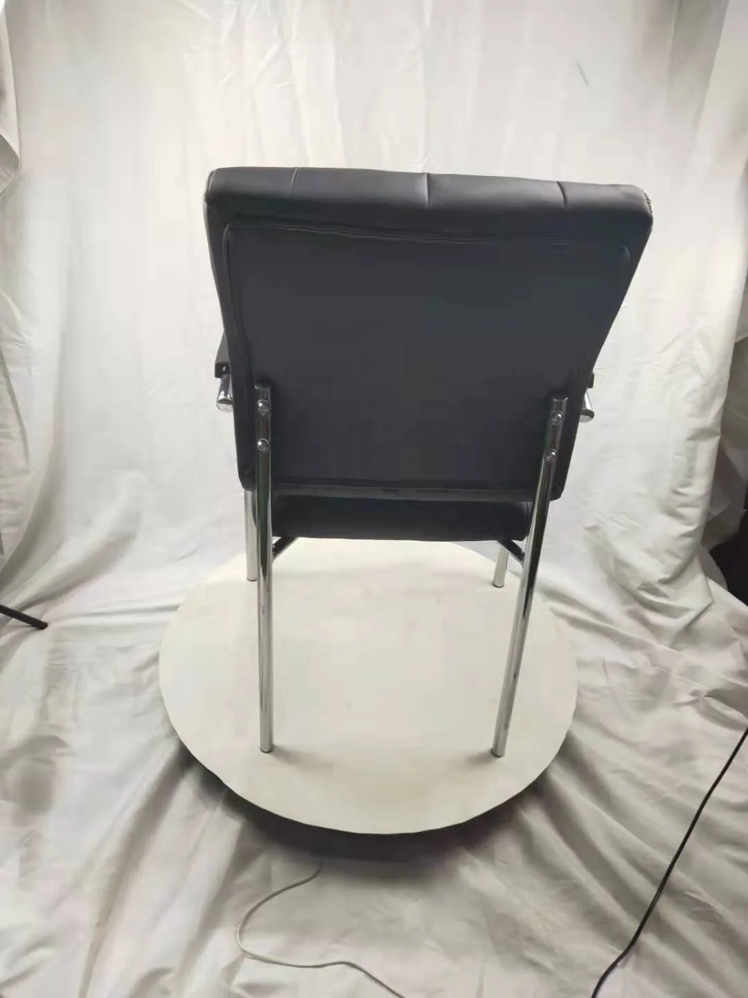 Cheap Black PU leather Visitor Office Guest Chair Conference room chair with armrest Comfortable Executive Chair for sale