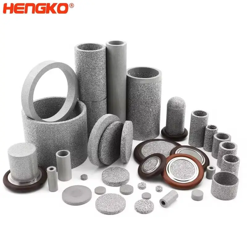 HENGKO Food Grade SS 316L Sintered Powder Porous Filter Disc For Gas Sensor Filter Housing