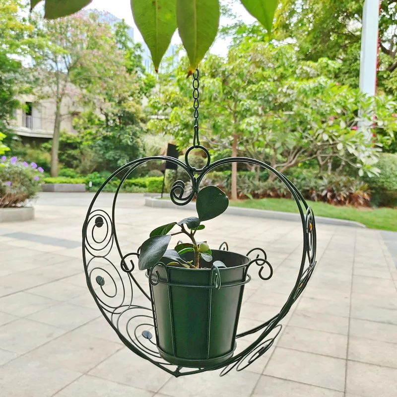 plant hanging stand wire basket type Metal Wall Flower Pot Holder