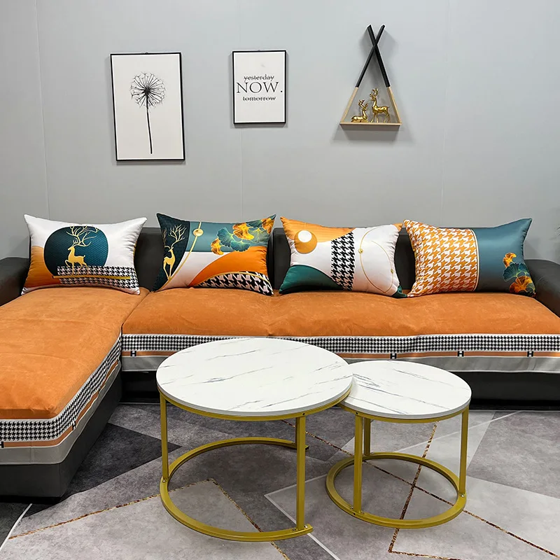 Large Back Support Lumbar Luxury Back Car Office Chair Sofa Seat Cushion Cover 50*50 Cases For Home Decor