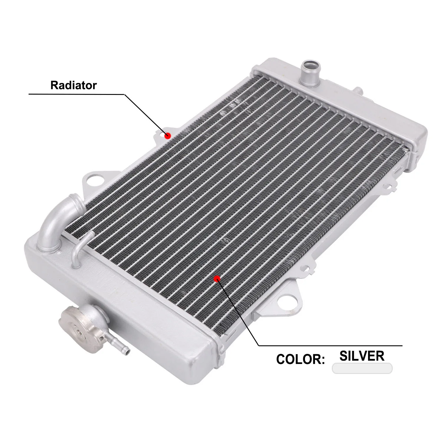 JFG New Aluminum Motorcycle Radiators For Yamaha Raptor 700 ATV