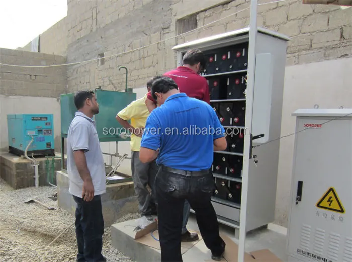 IP55 Waterproof Outdoor Telecom Battery Cabinet with Heat Exchanger 1-10KVA UPS