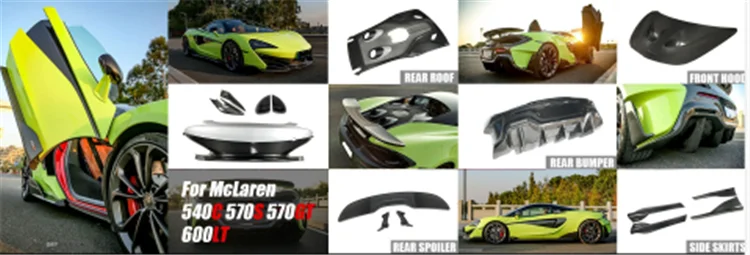 China Supplier Direct Selling Dry Carbon Fiber Material Mclaren 570gt Car Body Parts