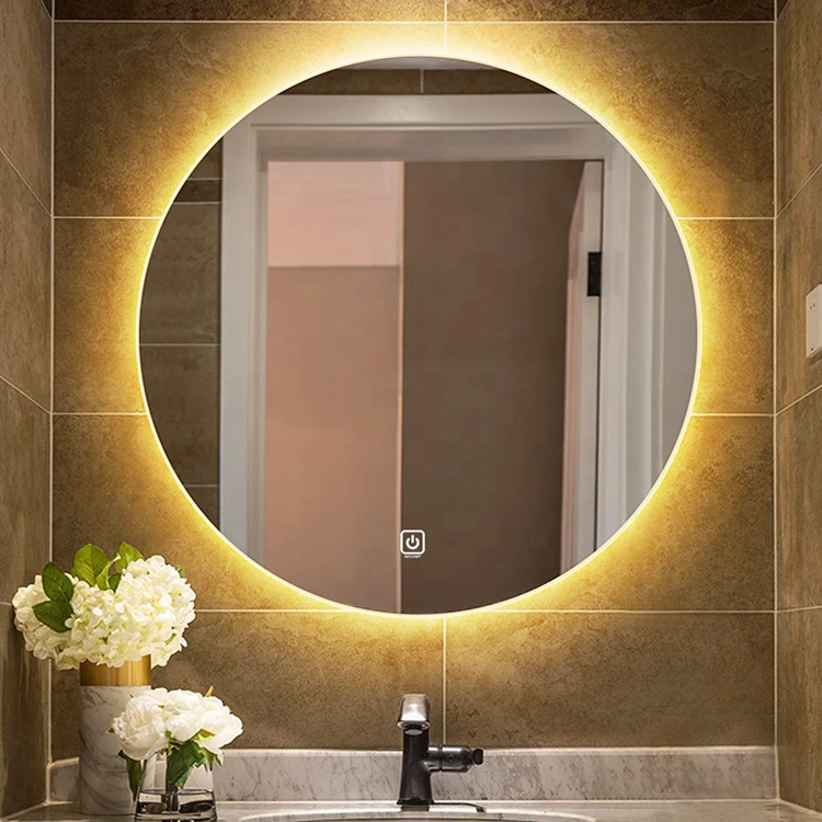 Factory Price Small Round Backlit LED Mirror Touch Sensor Smart Mirror for Home/Bathroom/Hotel/Mall/Hair Salon