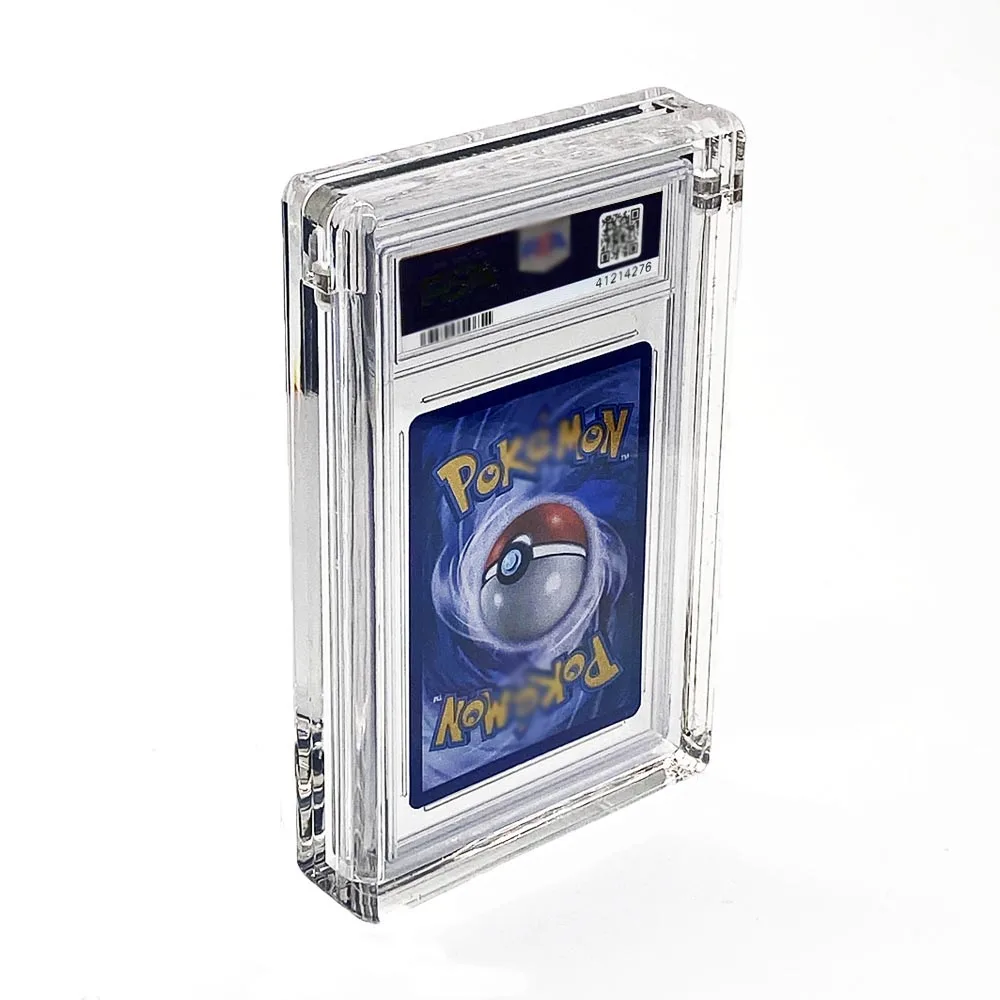 Mingshi  BGS CGC P-S-Aslab  acrylic display frame case box with magnetic lid acrylic case pokemon