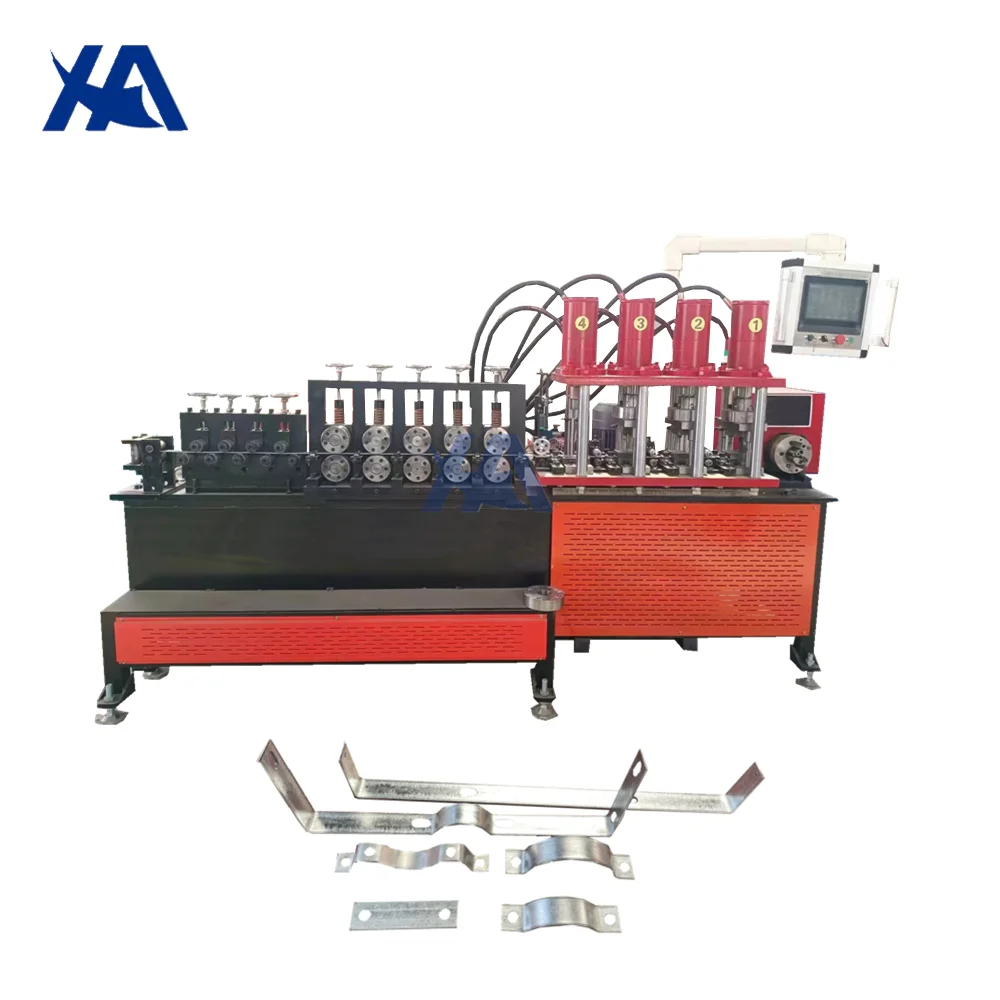 Automatic Flexible Adjustable Flat Iron Pipe Clamp Making Machine