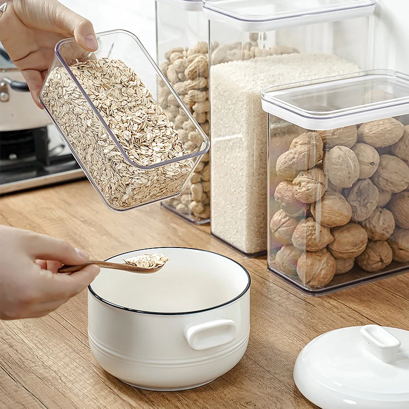 Freshness 0.9L 2.4L 3.4L Airtight Clear Food Storage Containers Airtight Storage Container Airtight Pet Food Storage Container