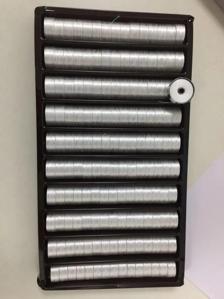Pre-wound White Bobbin Embroidery Sewing Machine Parts (Coreless Technology DTY Ready Under Thread for