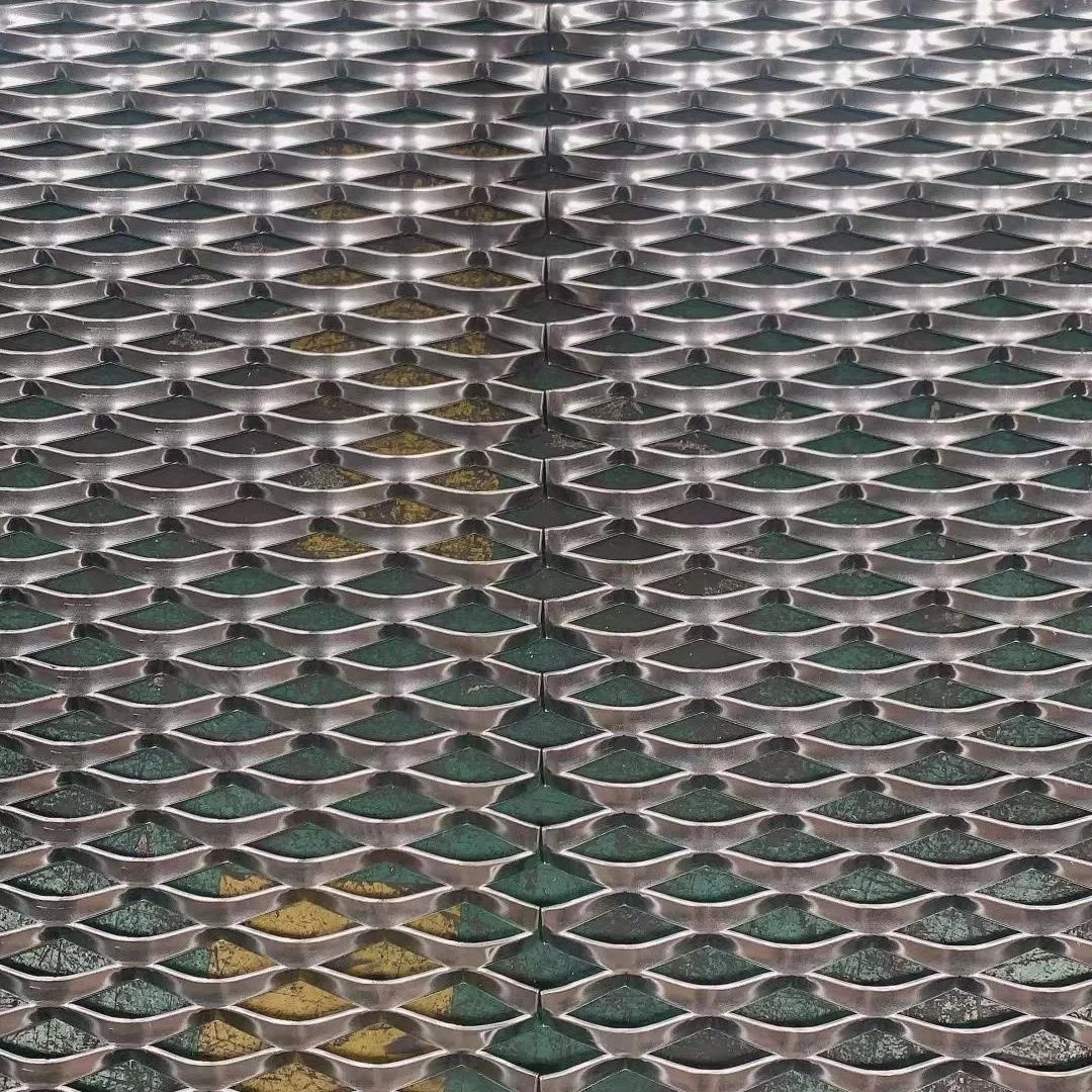 customized decorative curtain wall panel aluminum expanded metal panels for facade