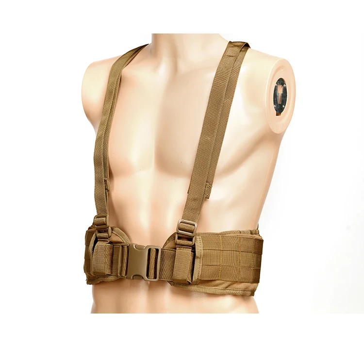 Wholesale Men Combat Shooting Tactical Suspender Belt Waist Support Hunting Gear Waist Molle Belt
