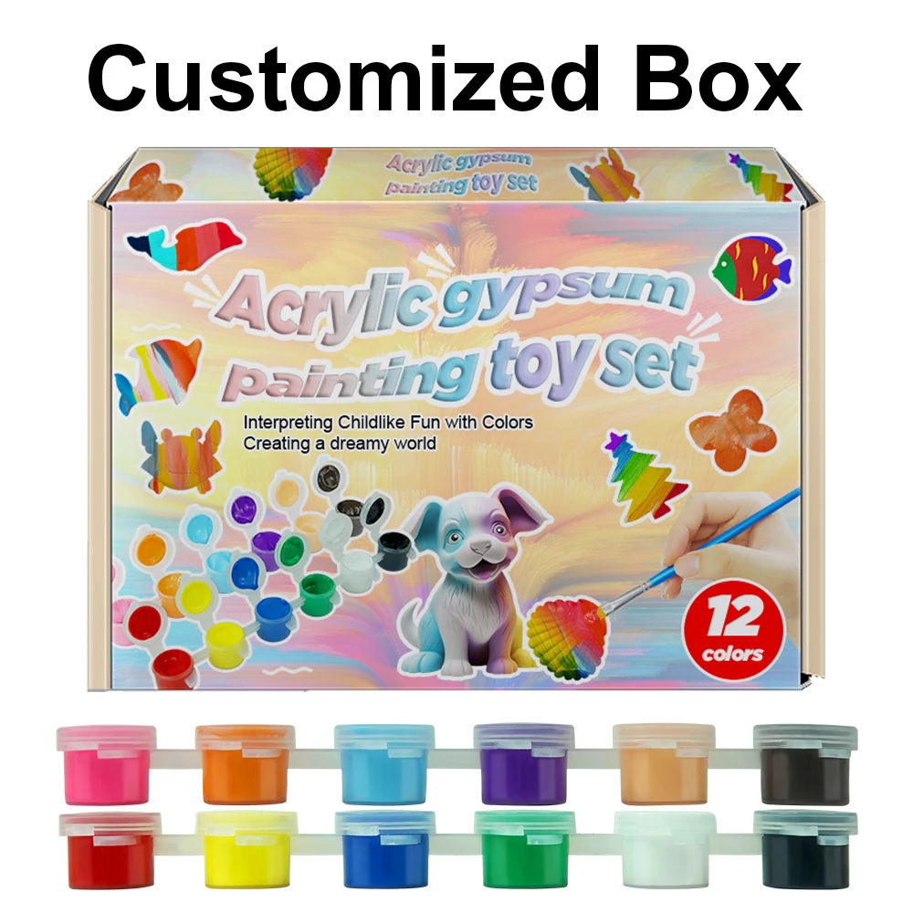 KHY Child Toy Diy Learning Creative Educational Handmade Decorate Paint Your Own Pottery Ceramic Set Craft Marking Kit For Kid