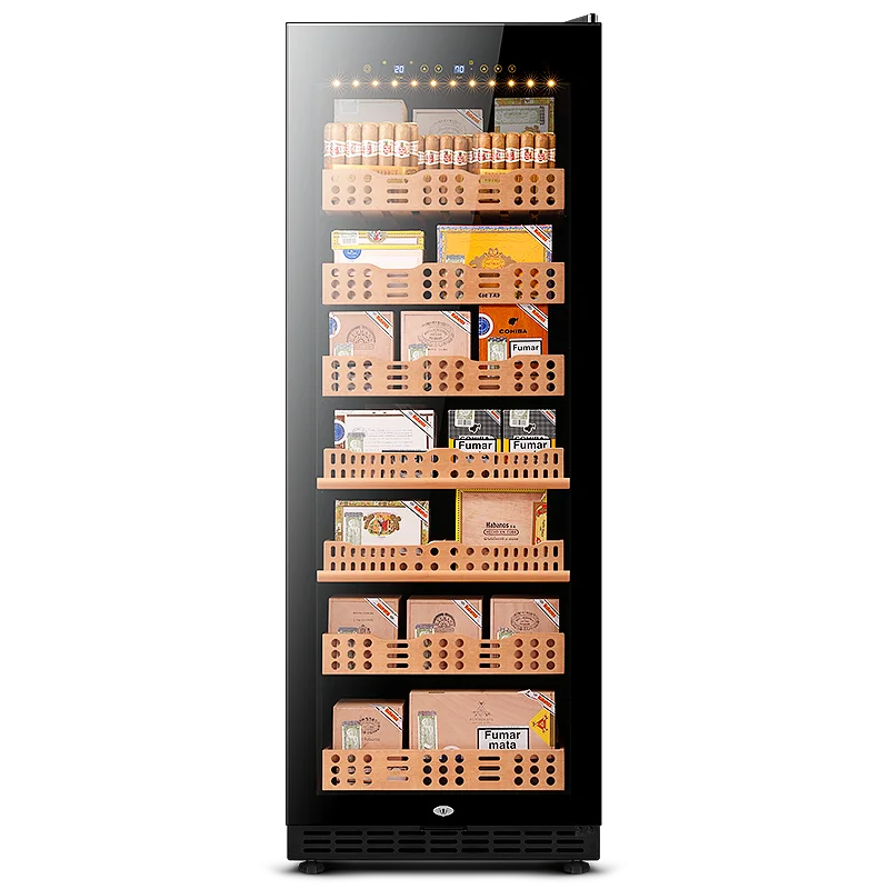 Refrigerator wine cooler Chiller Cigar Humidor Cabinet Freestanding Compact Wine Fridge 103 Bottle Digital Control Glass Door