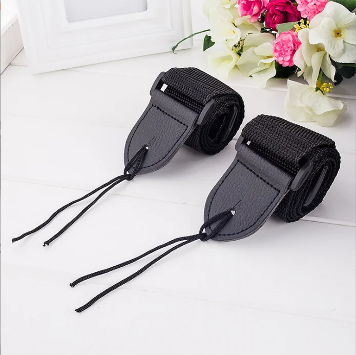 Personalized Logo Soft Cotton Electric Acoustic Bass Guitar Strap 3 Pick Holders Strap Stringed Instruments Parts Accessories