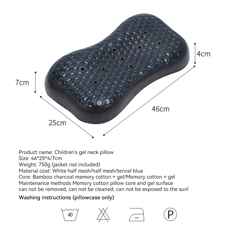 Memory Foam Pillow Factory price raw Comfort Relax reversible cooling gel memory foam Gel Bed Pillow