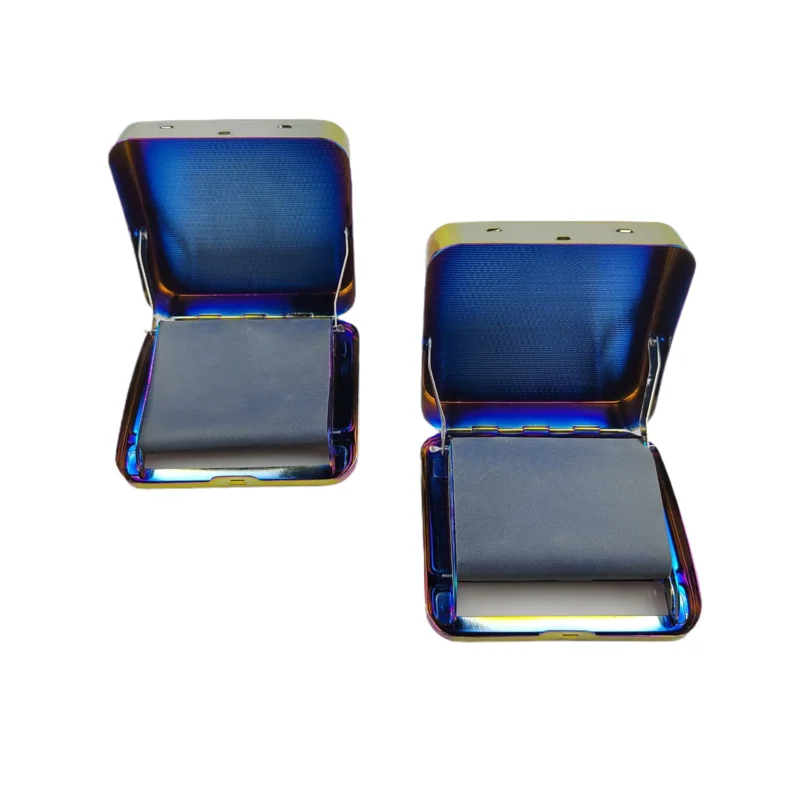 Hot Selling Custom Metal Cigarette Box Dazzling Color Rounded Corner Cigarette Maker