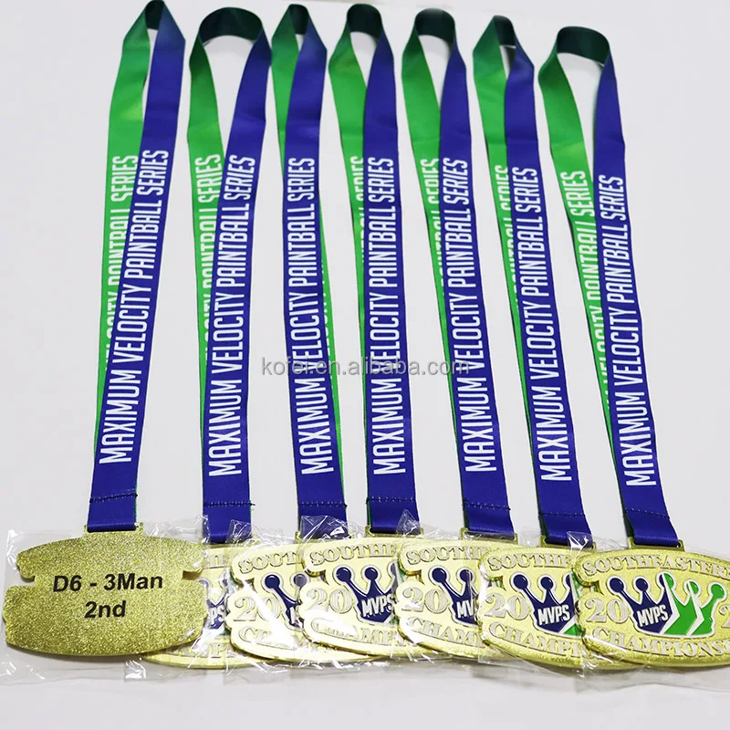 Kofei OEM/ODM Zinc Alloy 3D Award Gold Soccer Football Engraved Custom Logo Metal Medals Sport Run 5k 10k Marathon Medal