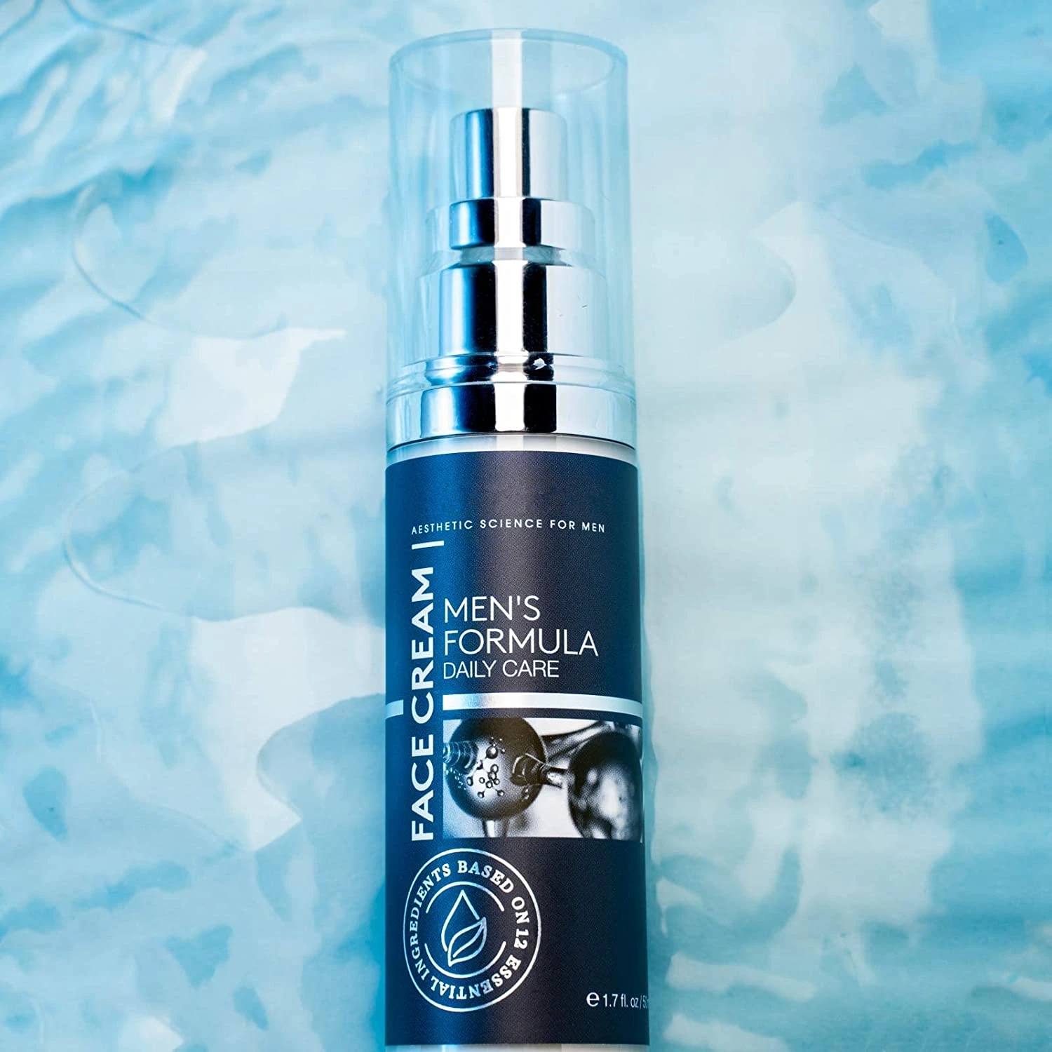 Private Label Mens Face Cream - 6 in 1 Mens Face Moisturizer  - Eye Bags Treatment & Face Lotion