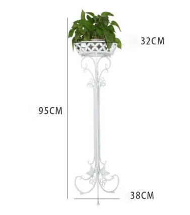 
European-style Balcony Stand For Flower Pots Outdoor Home Decor Iron Metal Plant Stand 