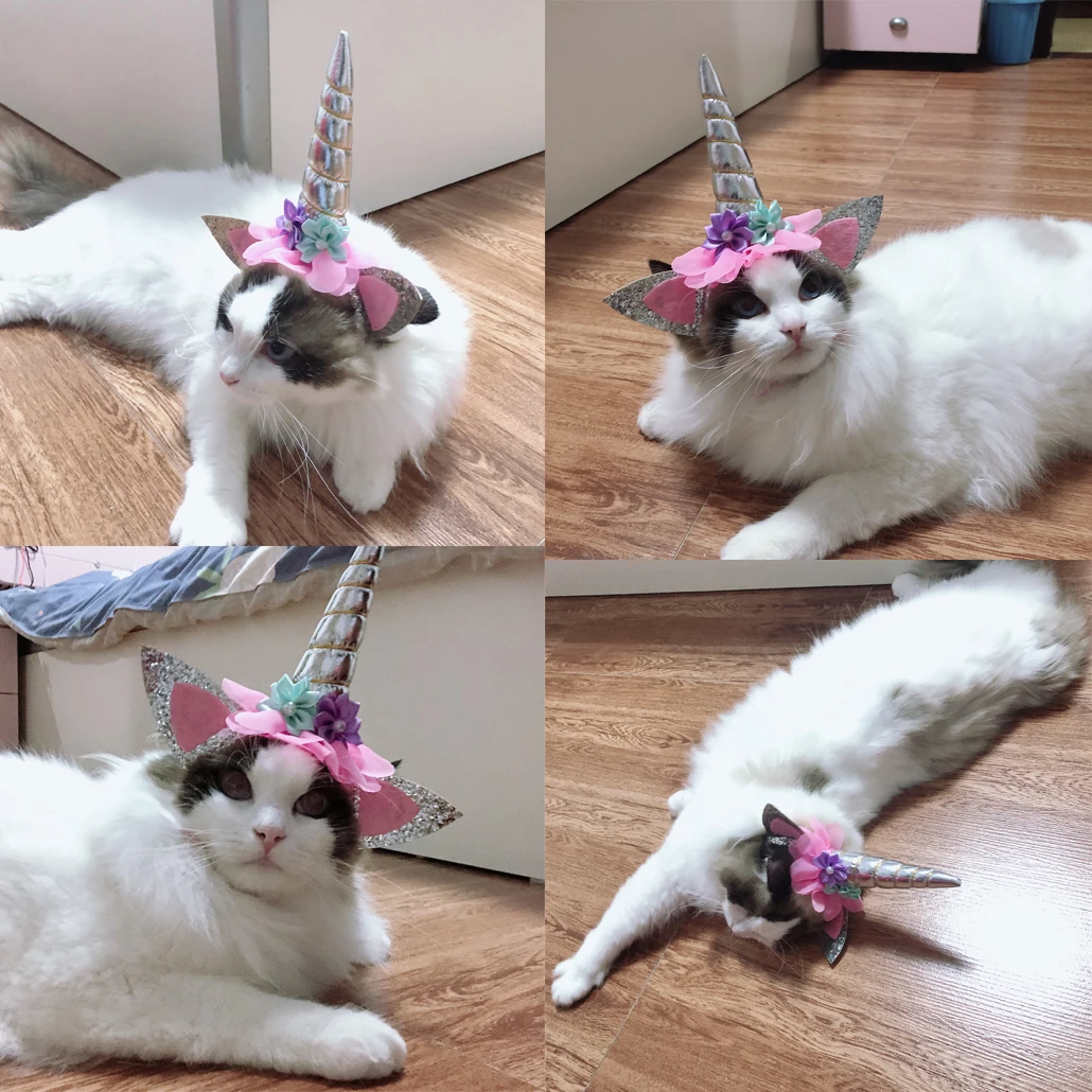 Повязка для волос в виде единорога на день рождения, украшение для вечеринки, головной убор для вечеринки