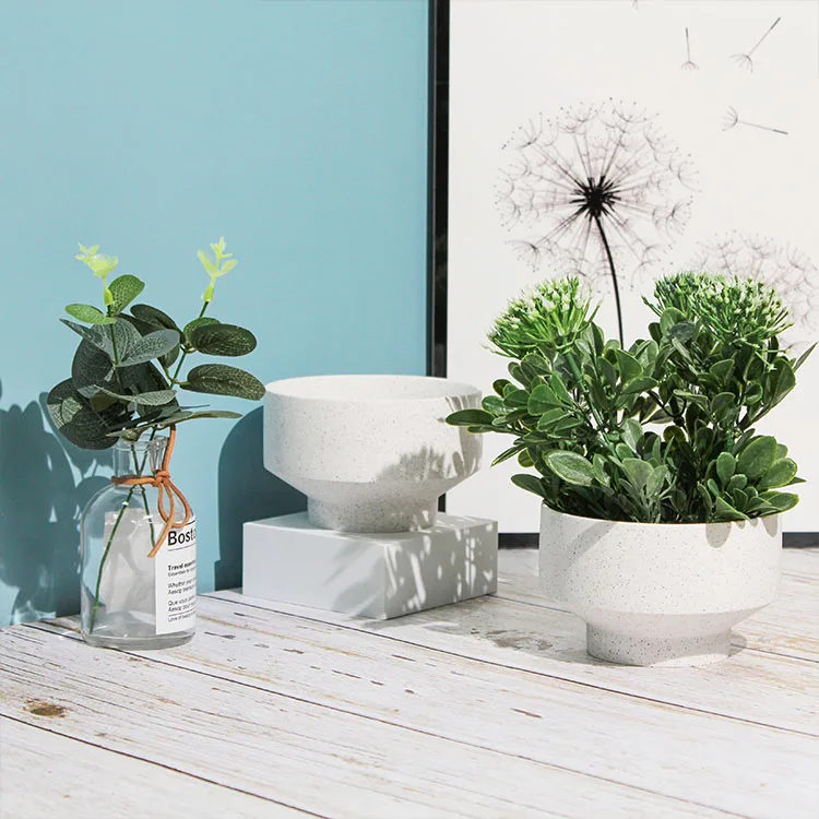Садовые принадлежности уникальный современный цветочный горшок керамический белый для растений