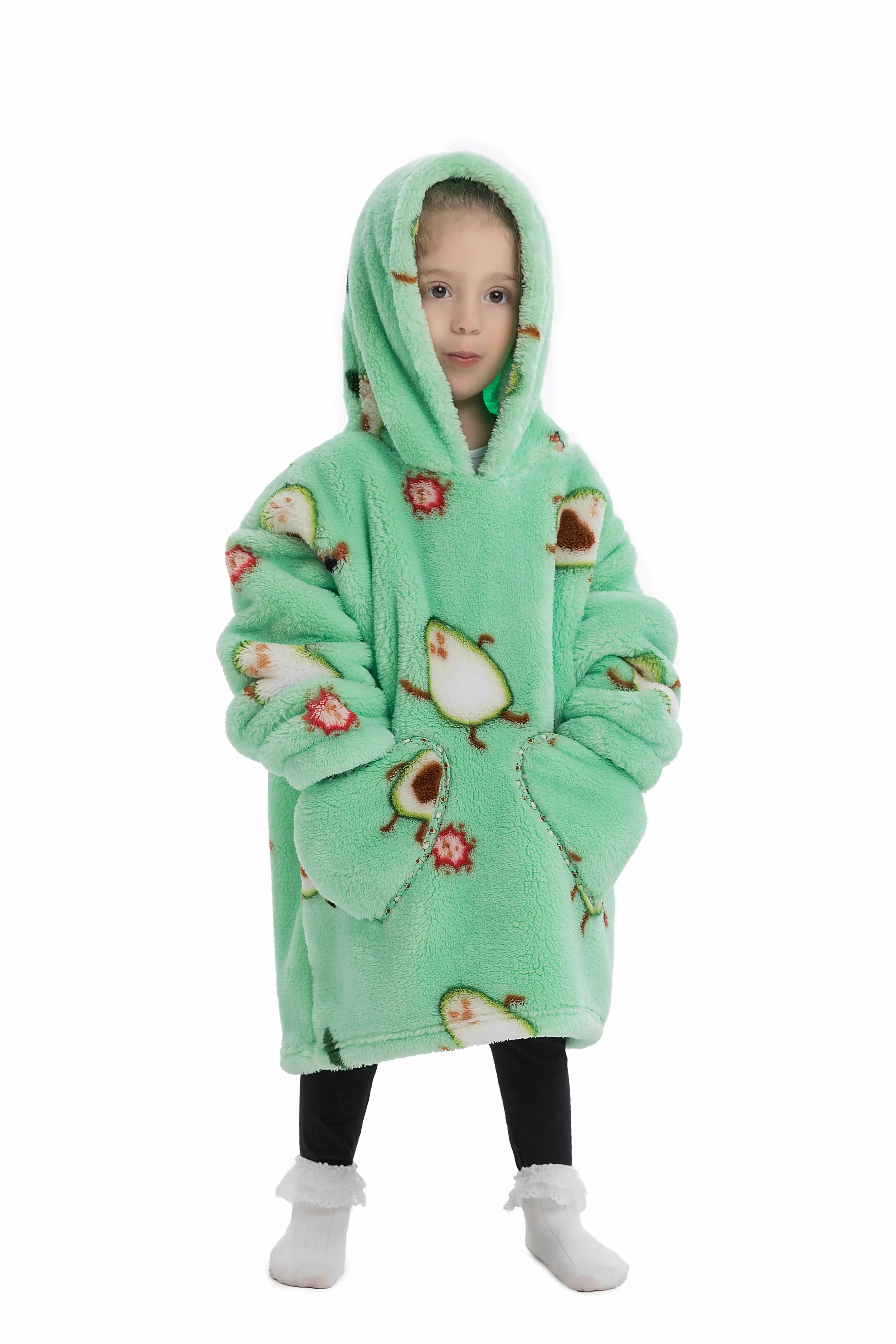 AIMINYZ Wholesale Cold Proof Clothes Lazy Cloak Hoodie Sweatshirt Blankets Sweatshirt Blankets Pajamas for Adult Kids Lazy Man