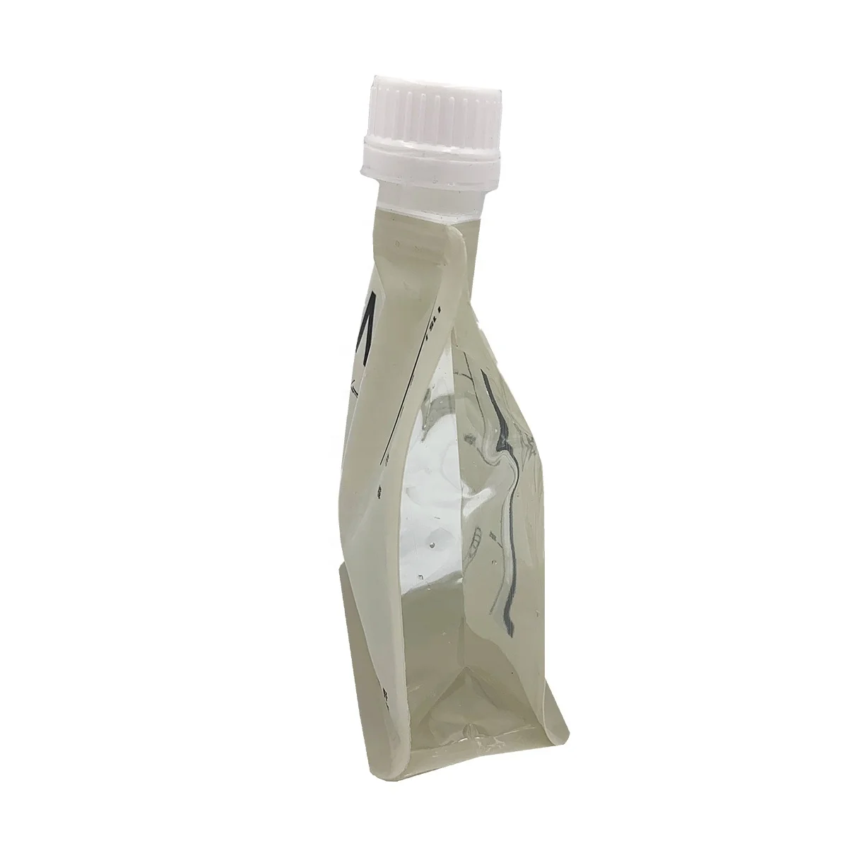 Custom small food plastic bag doypack 100ml flat bottom pouch honey spout pouch filling liquid packaging