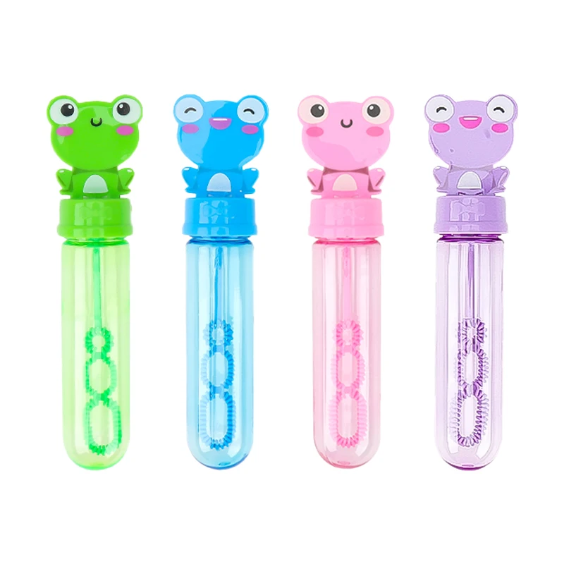 Frog animal blowing bubble bottle soap bubble toy wand for boys girls kids