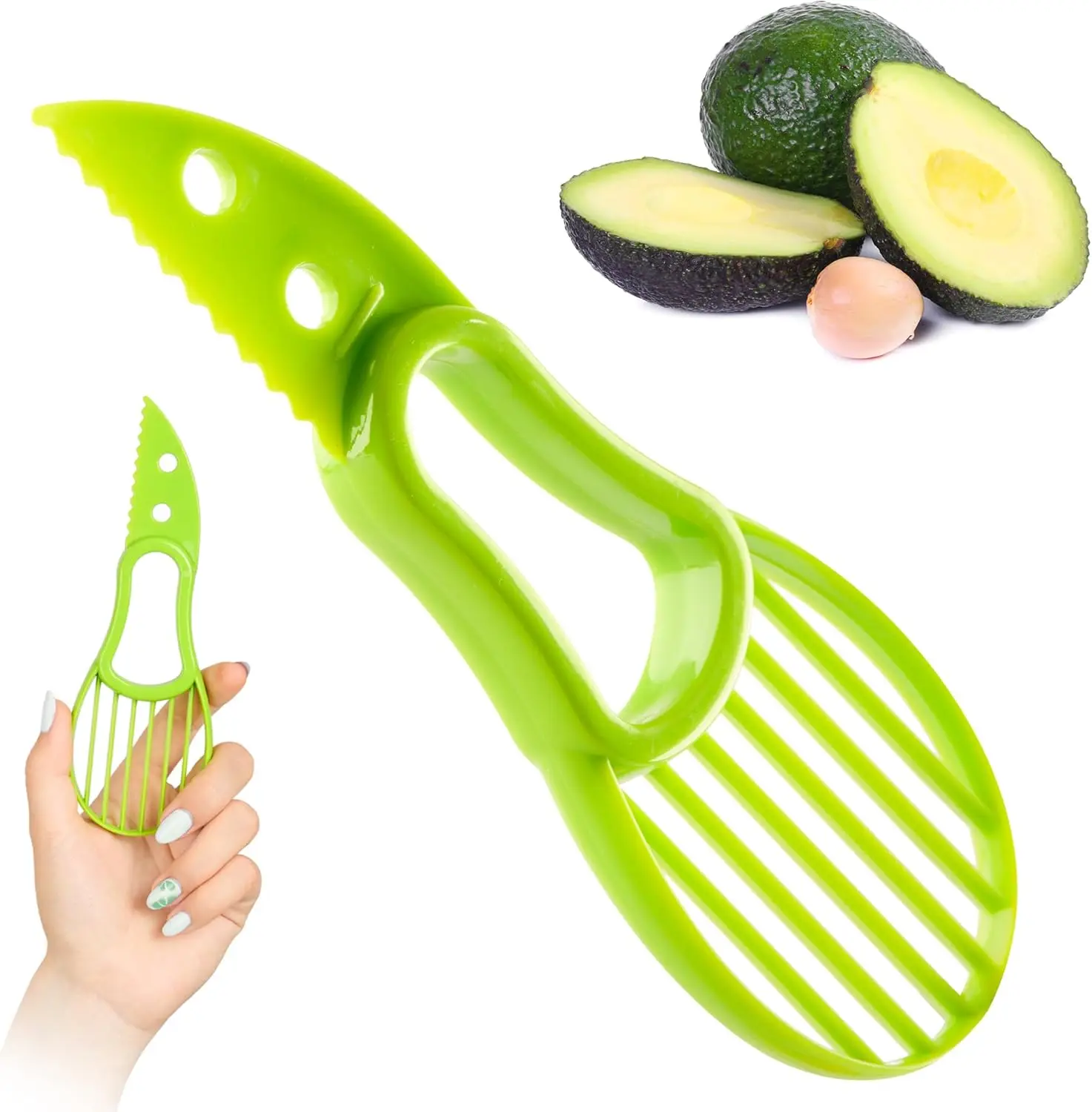 3 In 1 Avocados Peeler Kiwi Berry Cutter Vegetable Slicer Fruit Separator Help Gadgets Kitchen Tools