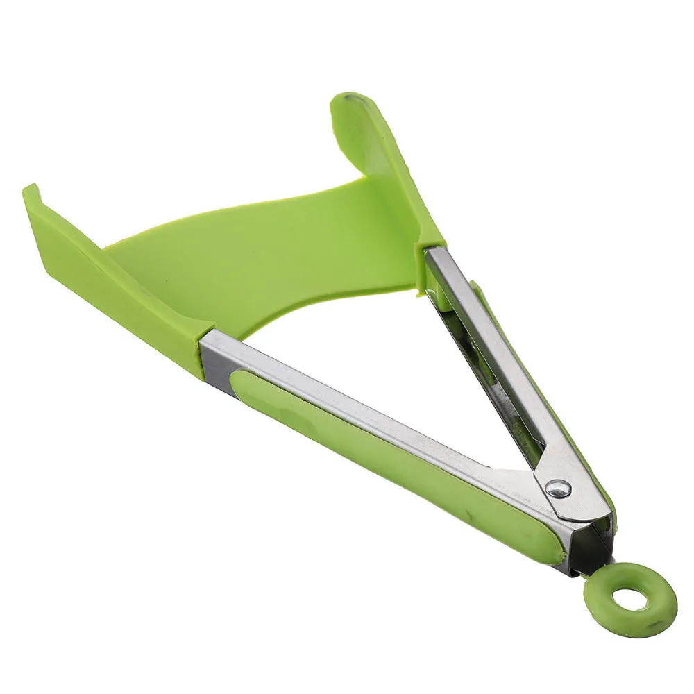 New 2 in 1 Smart Kitchen Spatula and Tongs Non-Stick Heat Resistant Stainless Steel Frame Silicone Tongs Kitchen Gadget