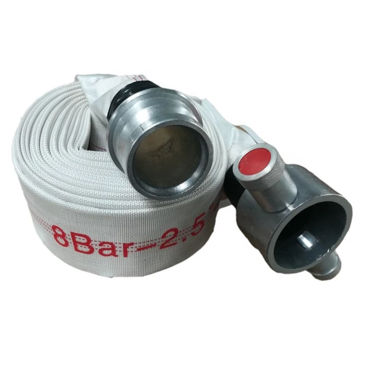 Wholesale high pressure siamese 8 bar EPDM canvas hose PU lined fire rubber hose