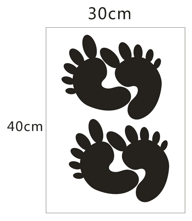 foot shape kids plastic acrylic mirror sticker 3D wall  Mirror  Sticker decor wall vanity mirror sticker