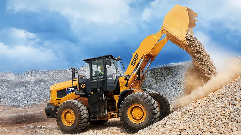 Earth-moving Machinery 5 ton Wheel Loader SEM656F Payload with Air Conditioner