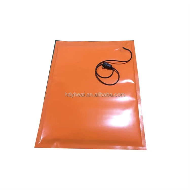 Custom Flexible Silicone Rubber Heating Pad Silicone Heating Blanket Silicone Heater Mat  for Industrial Equipment