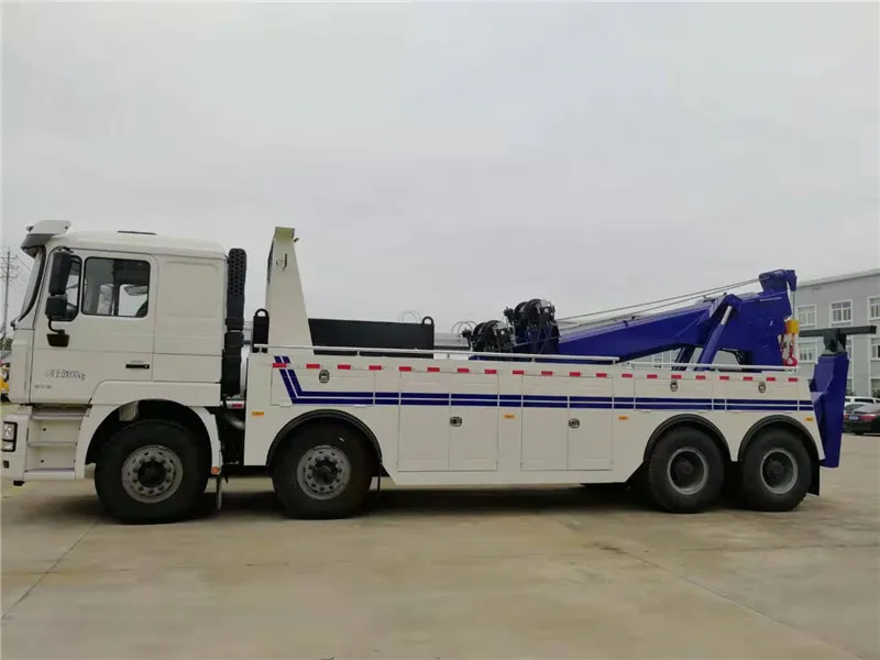 8X4 Shacman 40ton 50 ton 60 ton heavy duty rotator wrecker tow truck for sale